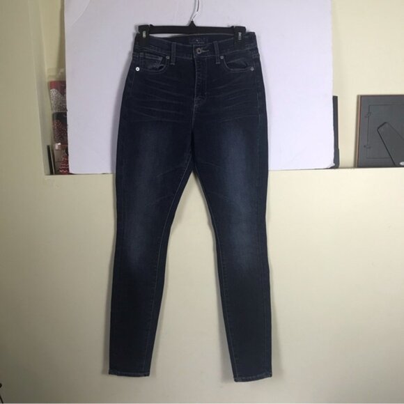 Lucky Brand Olivia Ankle Skinny High Waist Jean Stretch Slim Medium Blue Pant 2 - Picture 2 of 16